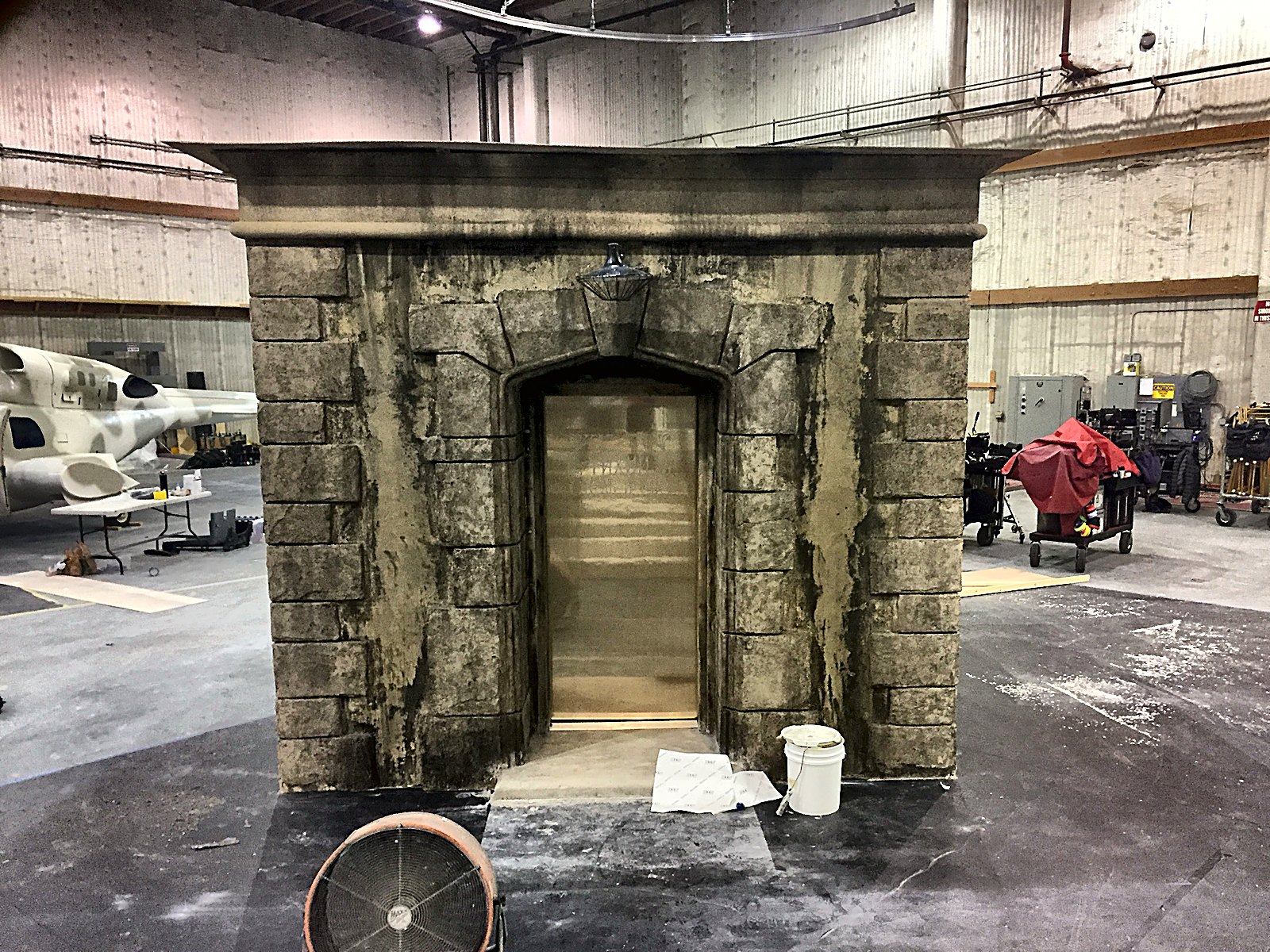 Carved stone entrance archway